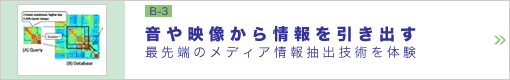 音や映像から情報を引き出す ―最先端のメディア情報抽出技術を体験―