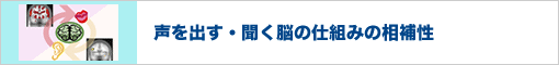 声を出す・聞く脳の仕組みの相補性