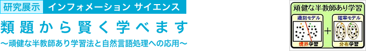 類題から賢く学べます　～頑健な半教師あり学習法と自然言語処理への応用～