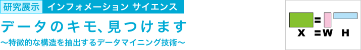 データのキモ、見つけます　～特徴的な構造を抽出するデータマイニング技術～