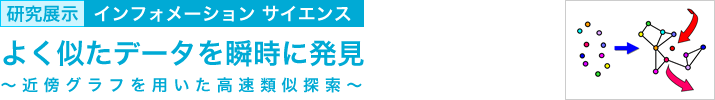 よく似たデータを瞬時に発見　～近傍グラフを用いた高速類似探索～