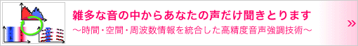 雑多な音の中からあなたの声だけ聞きとります