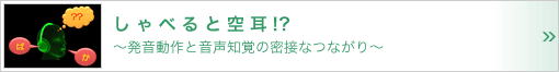 しゃべると空耳！？