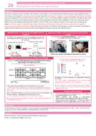 Blink pattern of elite car race drivers