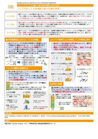 ノイズがあっても高精度な量子計算を実現！