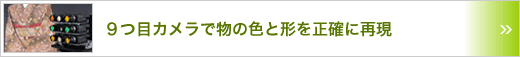 ９つ目カメラで物の色と形を正確に再現