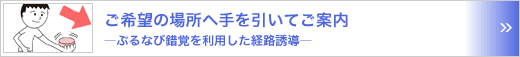 ご希望の場所へ手を引いてご案内　～ぶるなび錯覚を利用した経路誘導～