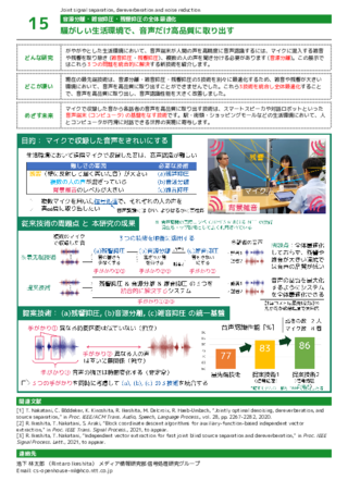 騒がしい生活環境で、音声だけ高品質に取り出す