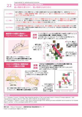 硬い物体も柔らかく、粗い物体もなめらかに