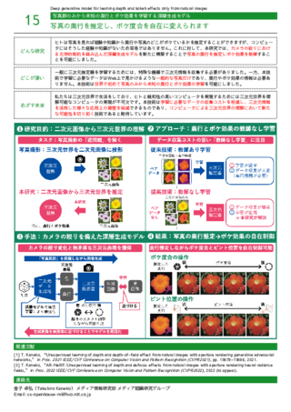 写真の奥行を推定し、ボケ度合を自在に変えられます