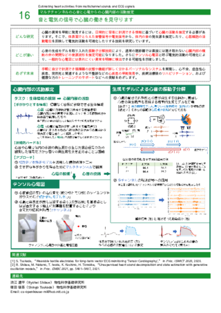 音と電気の信号で心臓の働きを見守ります