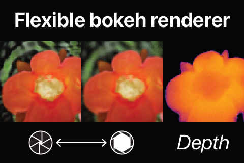 Flexible bokeh renderer based on predicted depth